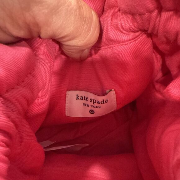 Beaded Classic Rose Drawstring Bucket Bag Pink/Red - Kate Spade NY + Target NWT - Picture 7 of 8